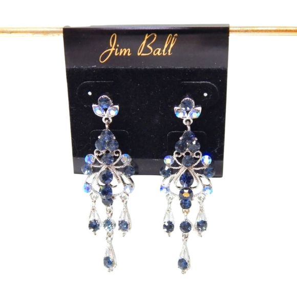 jim ball Jewelry - NEW JIM BALL AUSTRALIAN CRYSTAL BRIDAL WEDDING PAGEANT EARRINGS